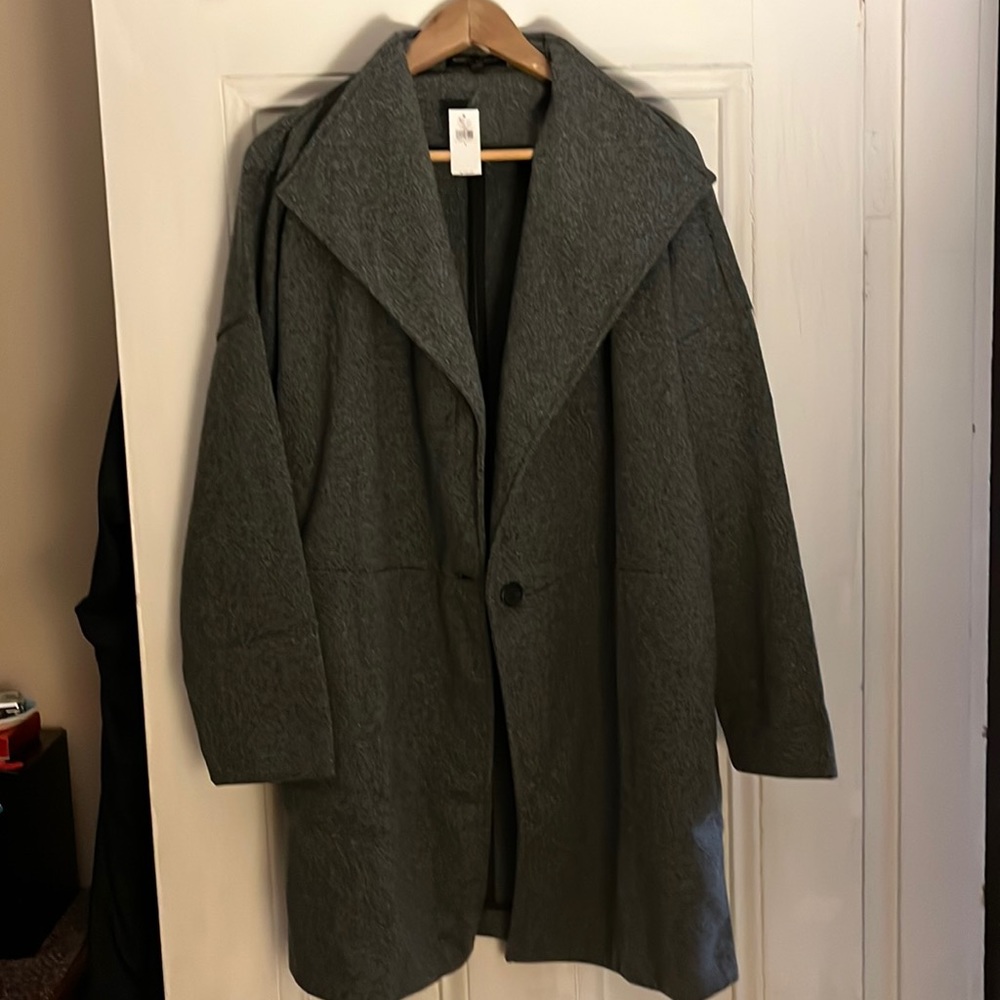 Grey one button jacket